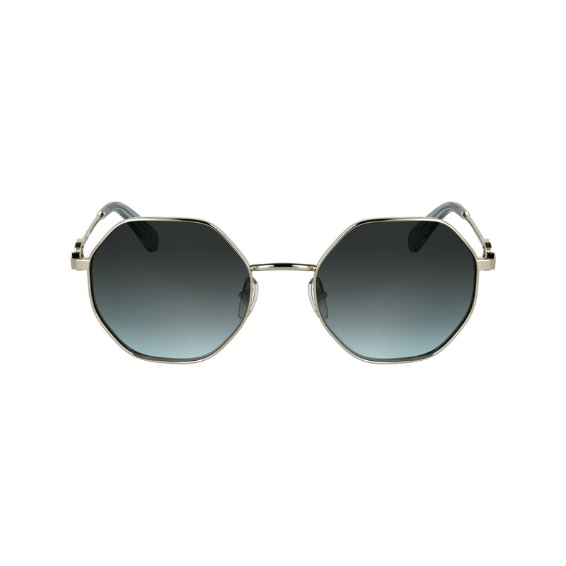 Women Longchamp Metal Sunglasses Blue Grey | Ireland-359IQXLZS