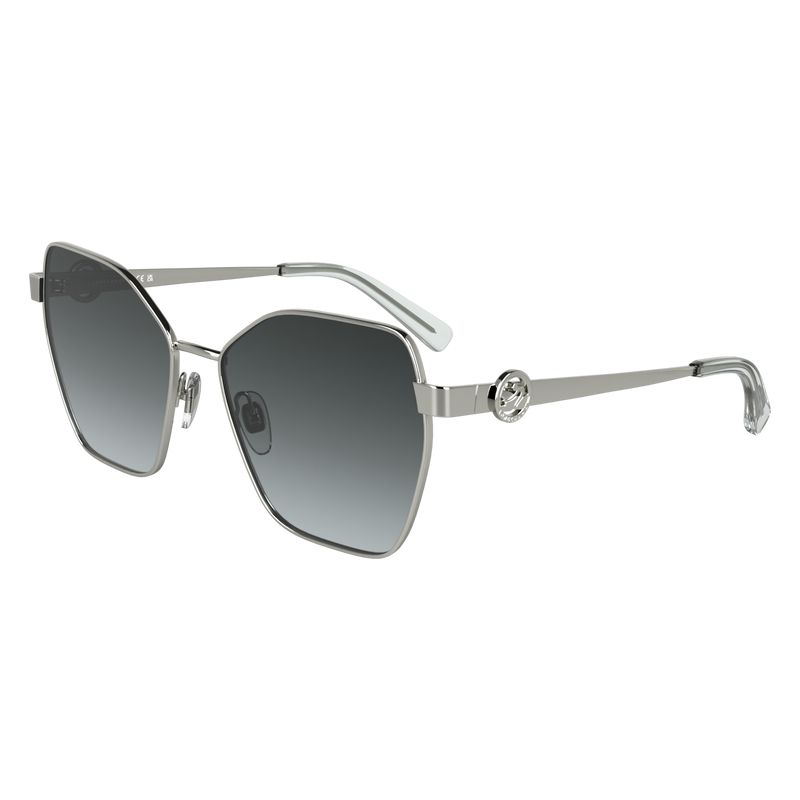 Women Longchamp Metal Sunglasses Silver / Grey | Ireland-749QTGVAZ