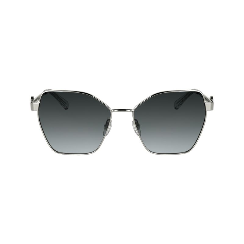 Women Longchamp Metal Sunglasses Silver / Grey | Ireland-749QTGVAZ