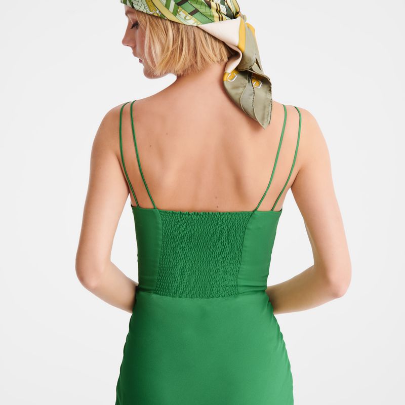 Women Longchamp Midi Dress Green | Ireland-415RCJMPG