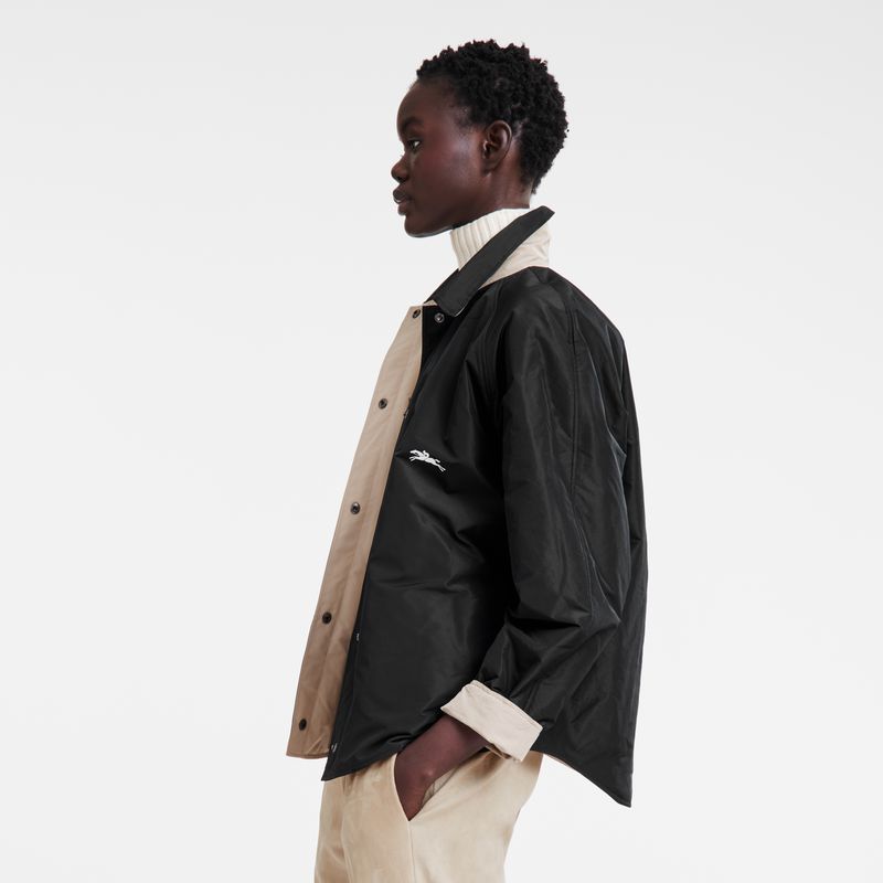 Women Longchamp Padded Blouson Jacket Black | Ireland-719SJAONX