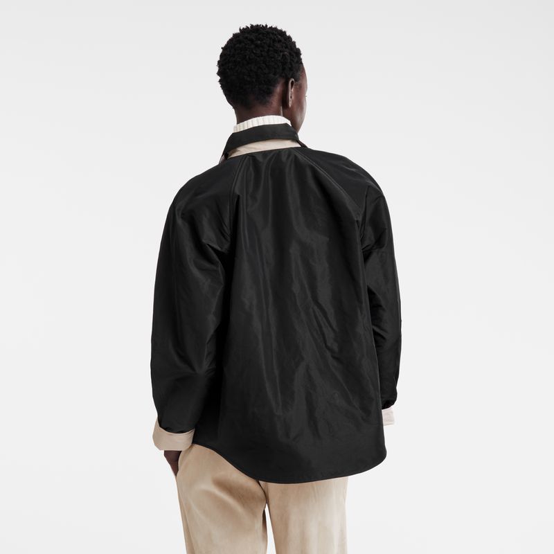 Women Longchamp Padded Blouson Jacket Black | Ireland-719SJAONX