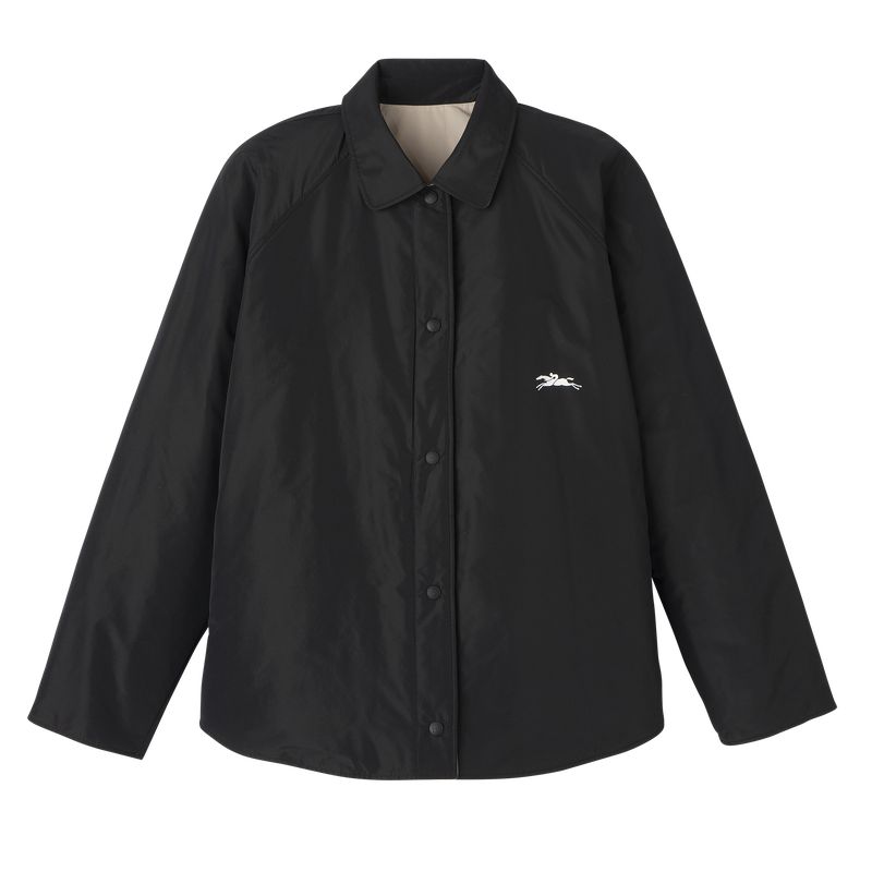 Women Longchamp Padded Blouson Jacket Black | Ireland-719SJAONX