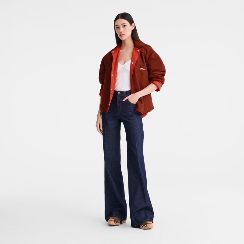 Women Longchamp Padded Blouson Jacket Brown / Pink | Ireland-502VWTHBZ