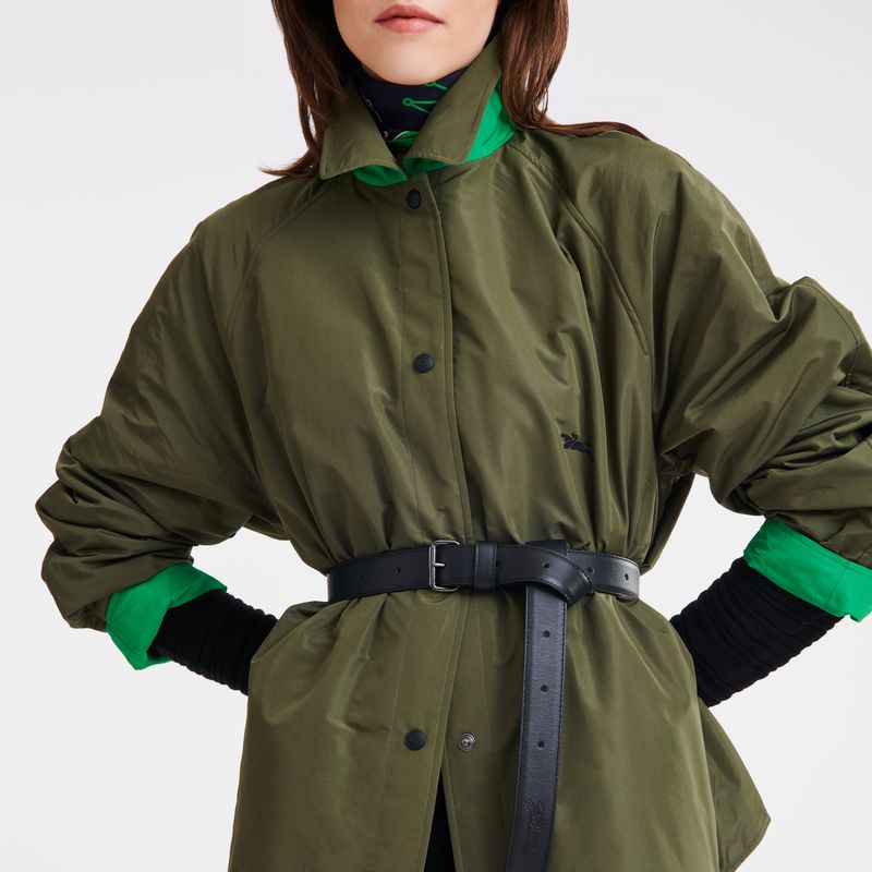 Women Longchamp Padded Blouson Jacket Khaki / Green | Ireland-124SFNMPO