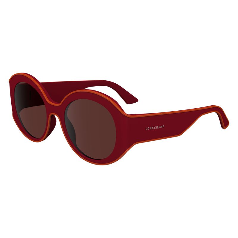 Women Longchamp Plant Based Resin Sunglasses Red / Navy | Ireland-609AOVHUK