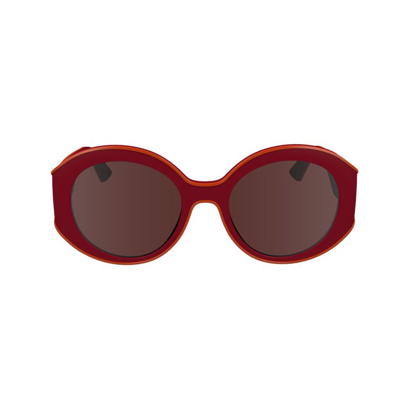 Women Longchamp Plant Based Resin Sunglasses Red / Navy | Ireland-609AOVHUK