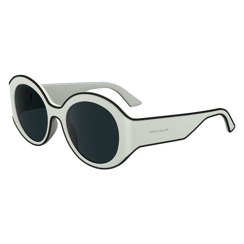Women Longchamp Plant Based Resin Sunglasses White | Ireland-435YLUFNP