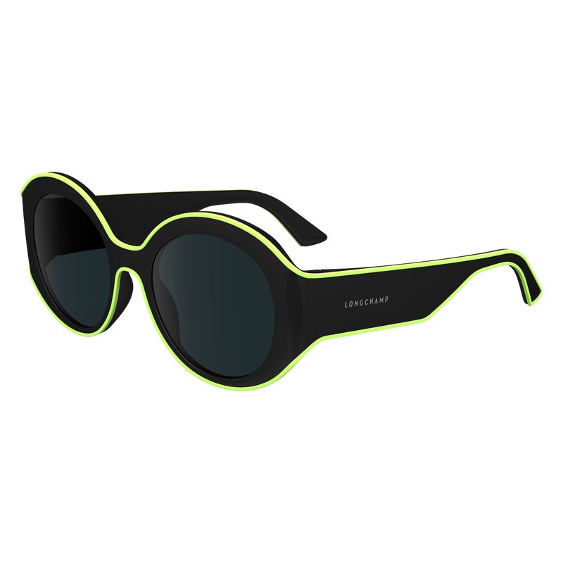 Women Longchamp Plant Based Resin Sunglasses Black | Ireland-935VNKEGR