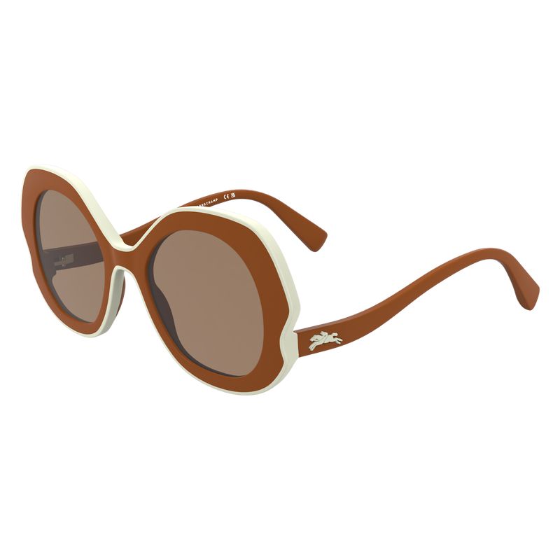 Women Longchamp Plant Based Resin Sunglasses Brown | Ireland-379FGONJS