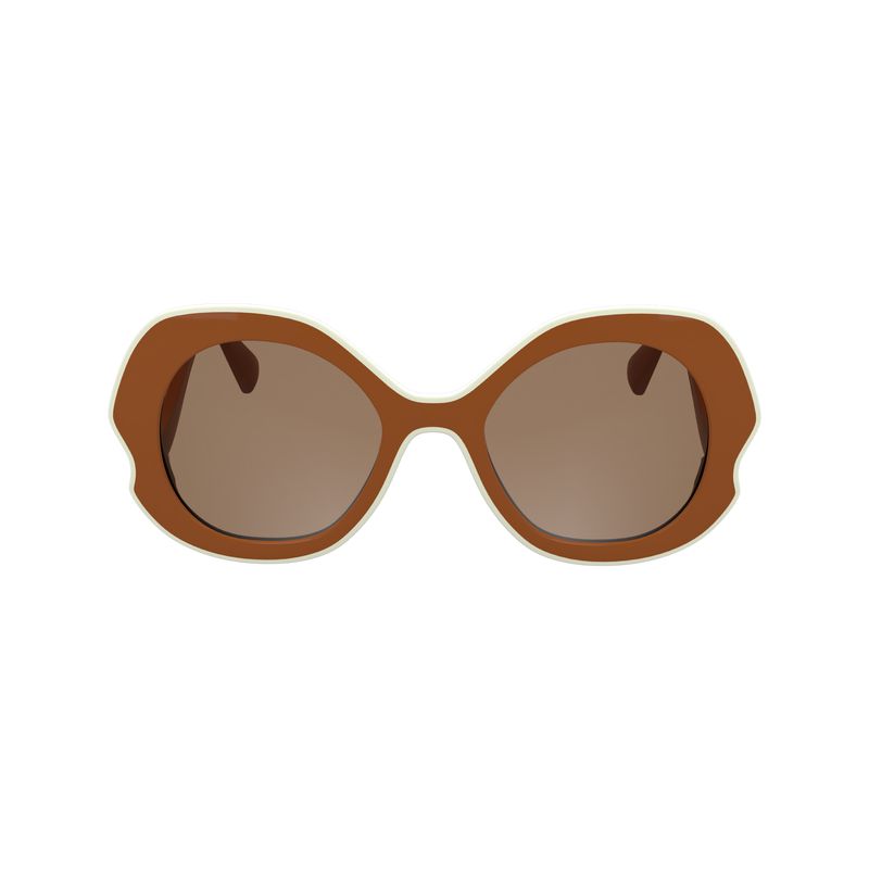 Women Longchamp Plant Based Resin Sunglasses Brown | Ireland-379FGONJS