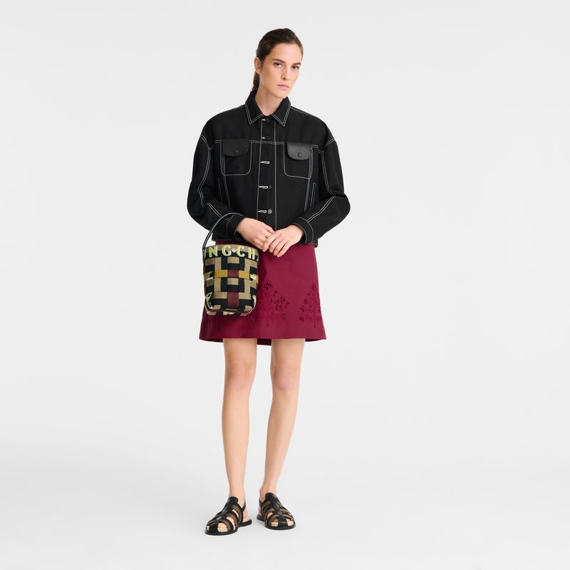 Women Longchamp Re-play Xs Bucket Bag Black | Ireland-681QZGSNT