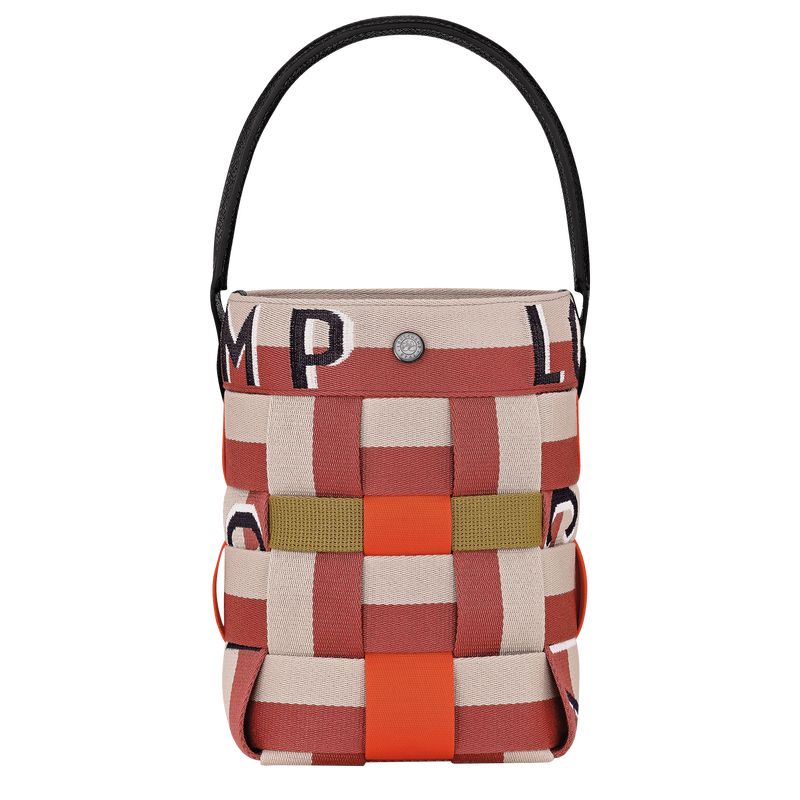 Women Longchamp Re-play Xs Bucket Bag Red / Beige | Ireland-021LBUFAC