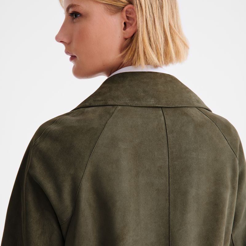 Women Longchamp Safari Jacket Khaki | Ireland-748FHBNZA