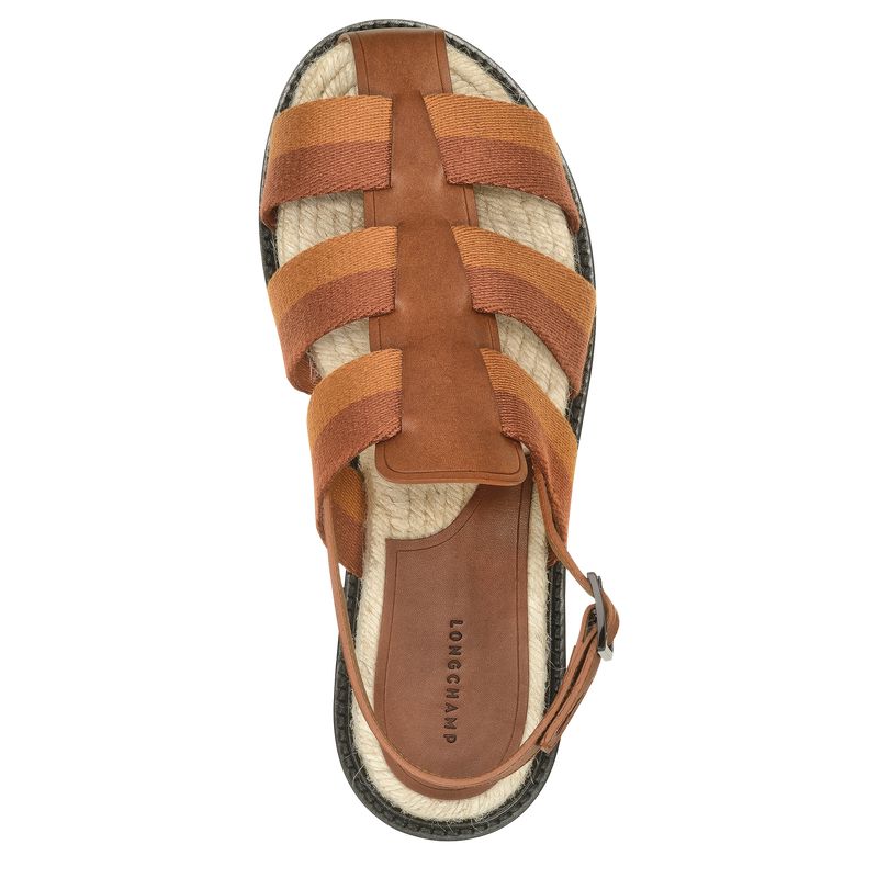 Women Longchamp Shadow Sandals Brown | Ireland-168WCATYV