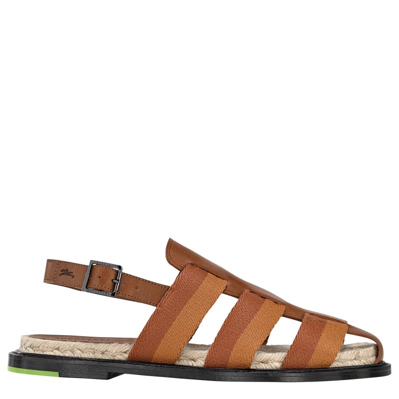 Women Longchamp Shadow Sandals Brown | Ireland-168WCATYV