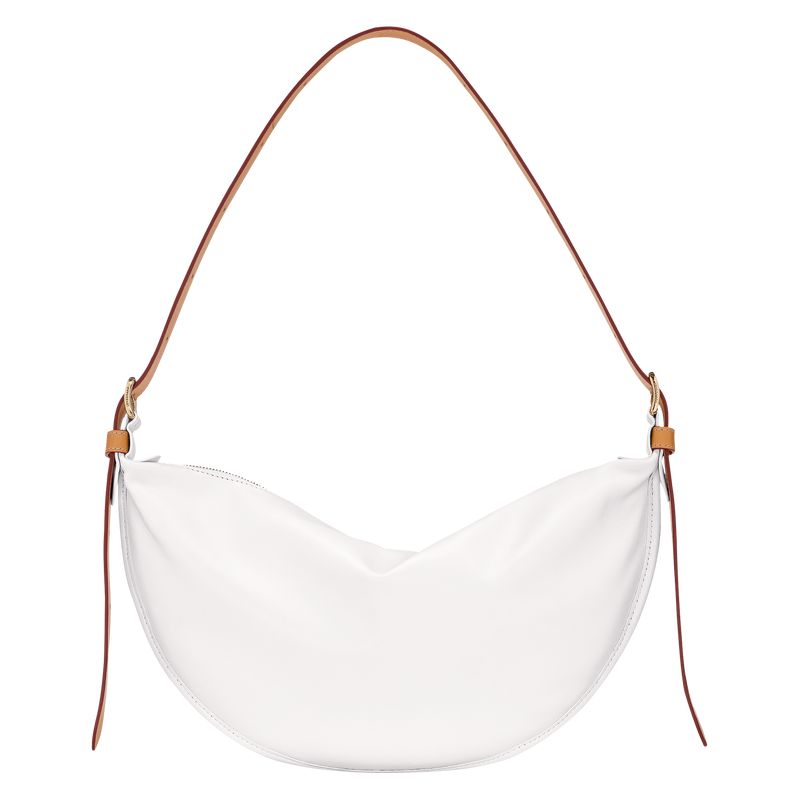Women Longchamp Smoothie M Crossbody Bag White | Ireland-497APOTLB
