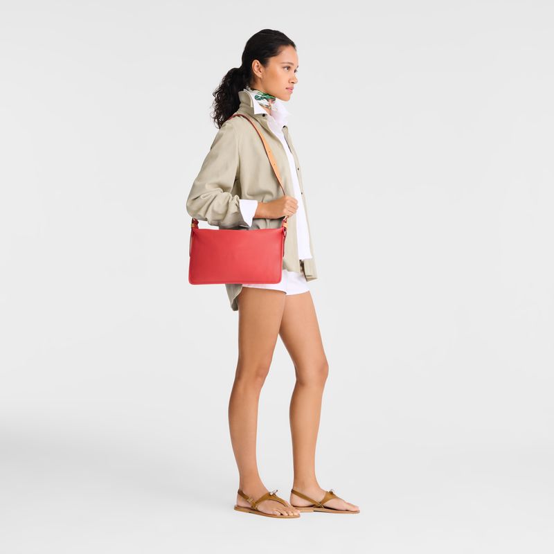 Women Longchamp Smoothie M Crossbody Bag Pink | Ireland-763PTSIOB