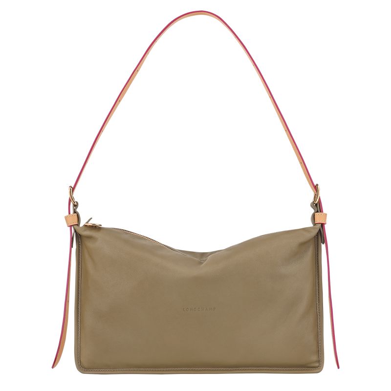 Women Longchamp Smoothie M Crossbody Bag Olive | Ireland-461RKOWLV