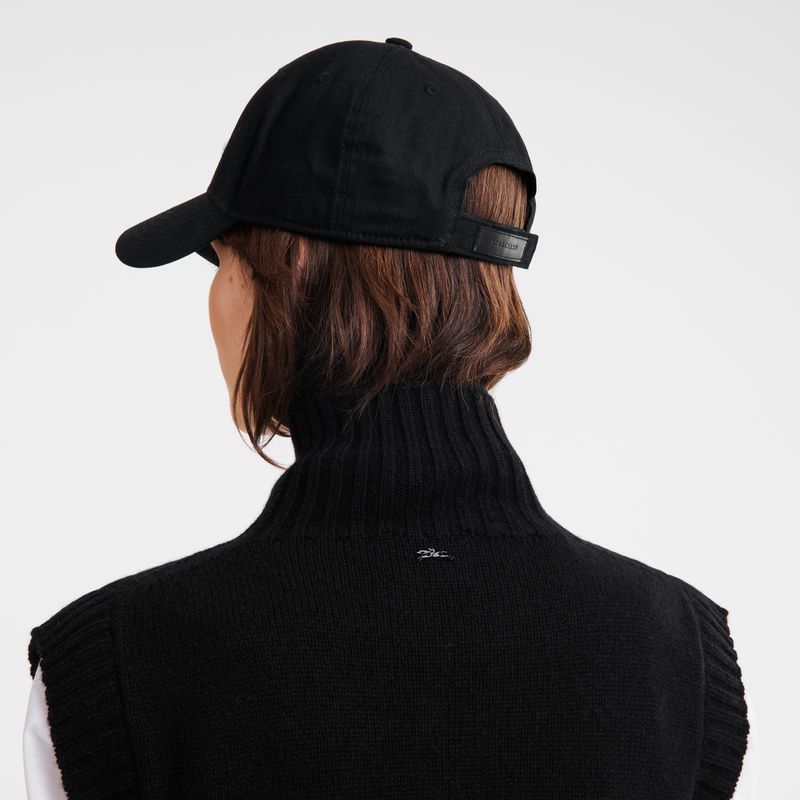 Women Longchamp Solid Cap Black | Ireland-079PWUYAQ