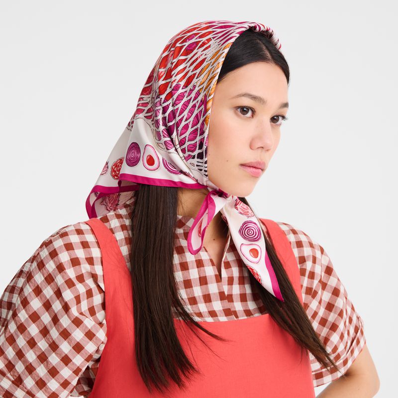 Women Longchamp The Gourmet Mesh 70 Scarf Pink | Ireland-156NRWPFA