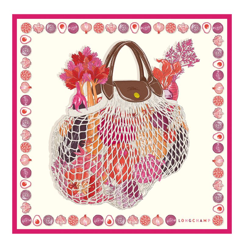 Women Longchamp The Gourmet Mesh 70 Scarf Pink | Ireland-156NRWPFA