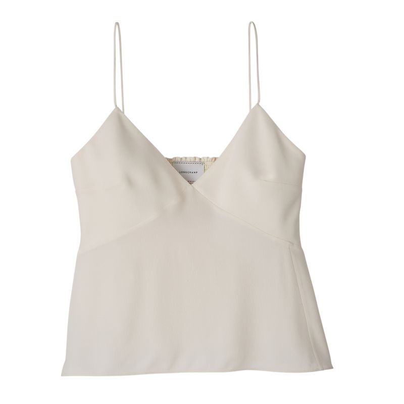 Women Longchamp Thin Strap Top Cream | Ireland-467BQWLIX