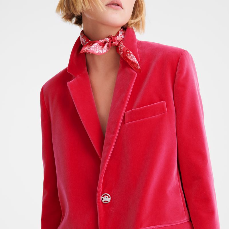 Women Longchamp Velvet Jacket Pink | Ireland-073SDWMTJ