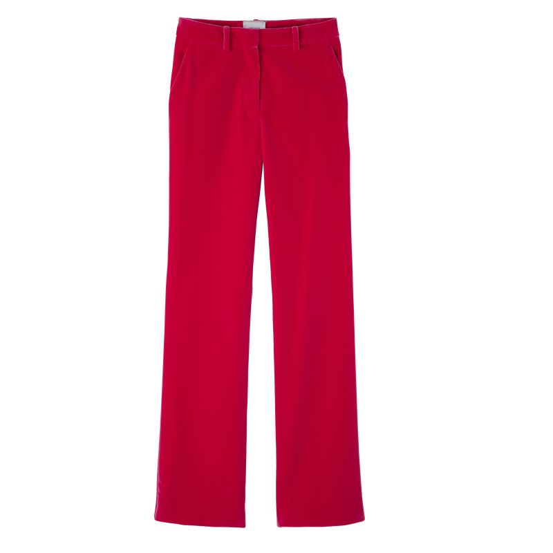 Women Longchamp Velvet Pants Pink | Ireland-527FJKCZT