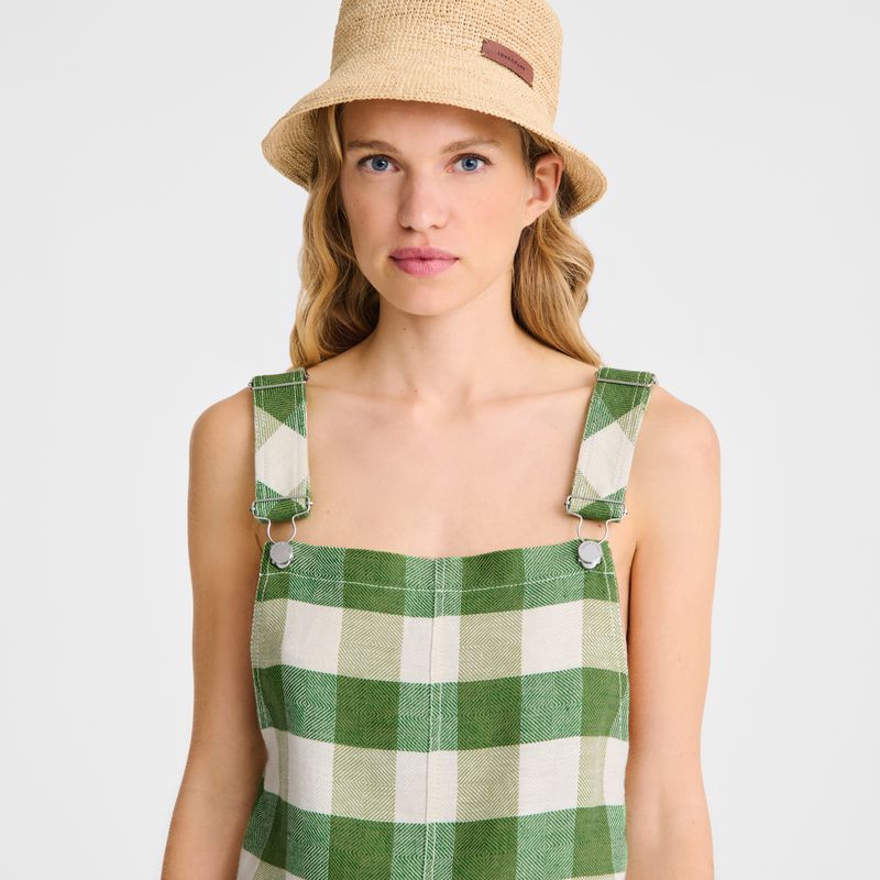 Women Longchamp Vichy Jacquard Dress Green | Ireland-213CZITAW