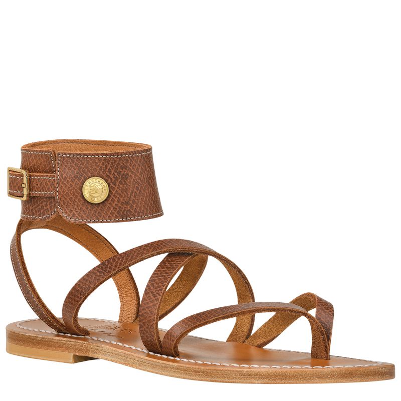 Women Longchamp X K.Jacques Sandals Brown | Ireland-638OWMHGT