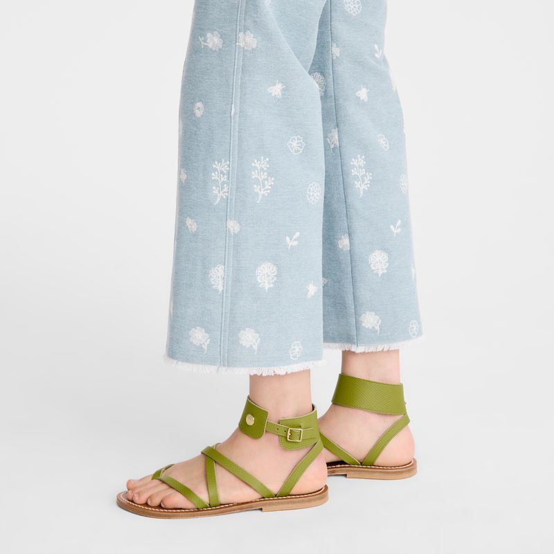 Women Longchamp X K.Jacques Sandals Green | Ireland-490INLEXO