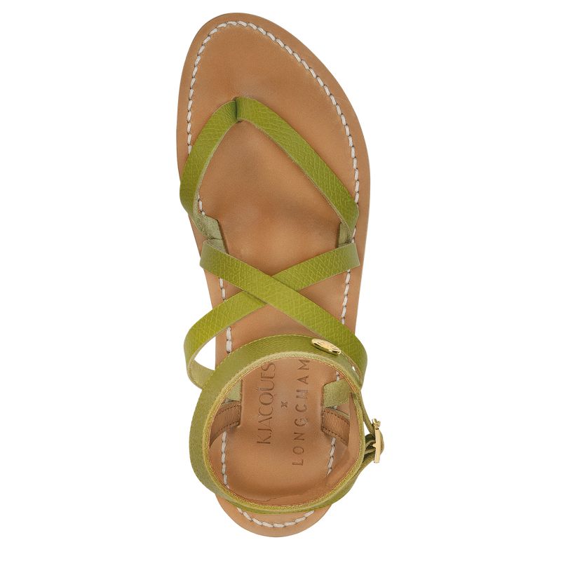 Women Longchamp X K.Jacques Sandals Green | Ireland-490INLEXO