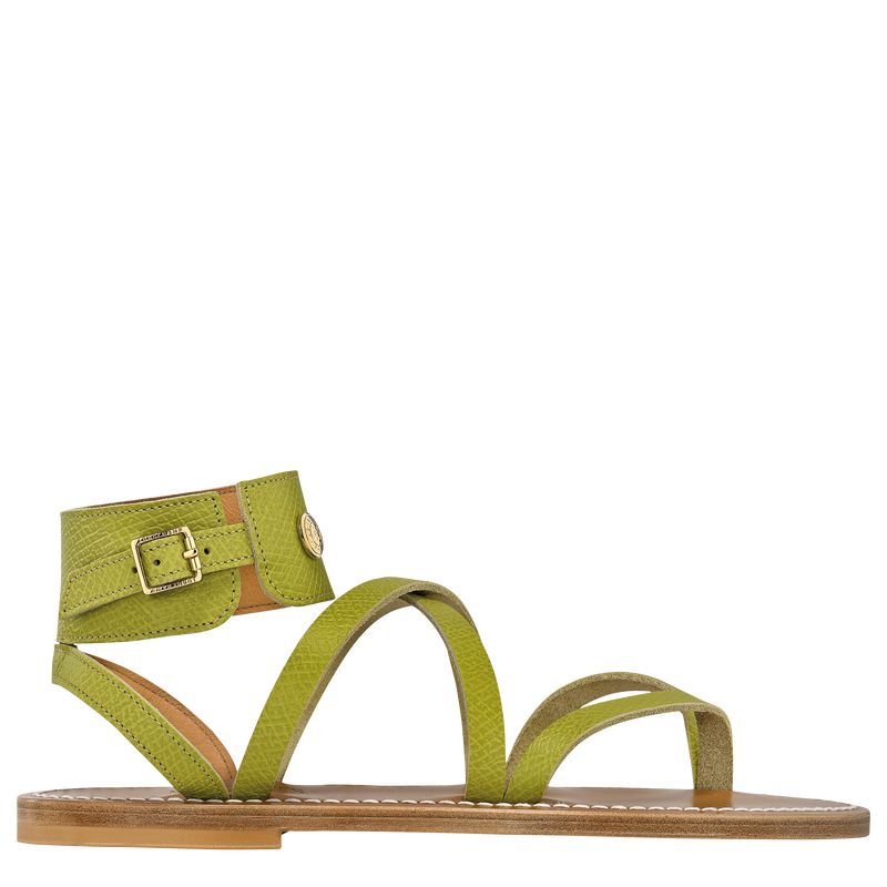 Women Longchamp X K.Jacques Sandals Green | Ireland-490INLEXO