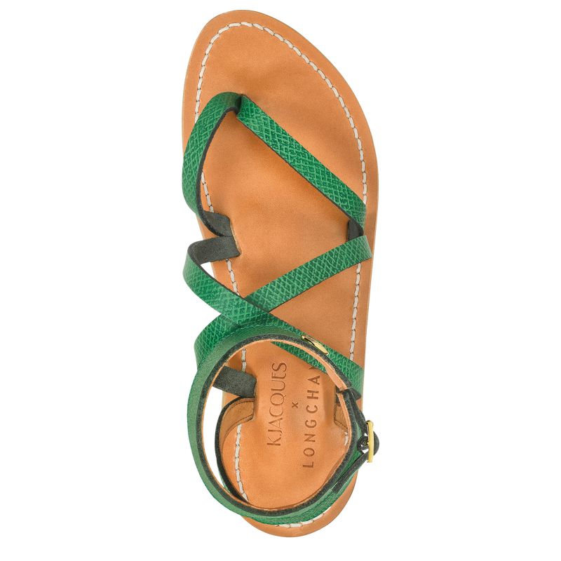 Women Longchamp X K.Jacques Sandals Green | Ireland-654AJVHET