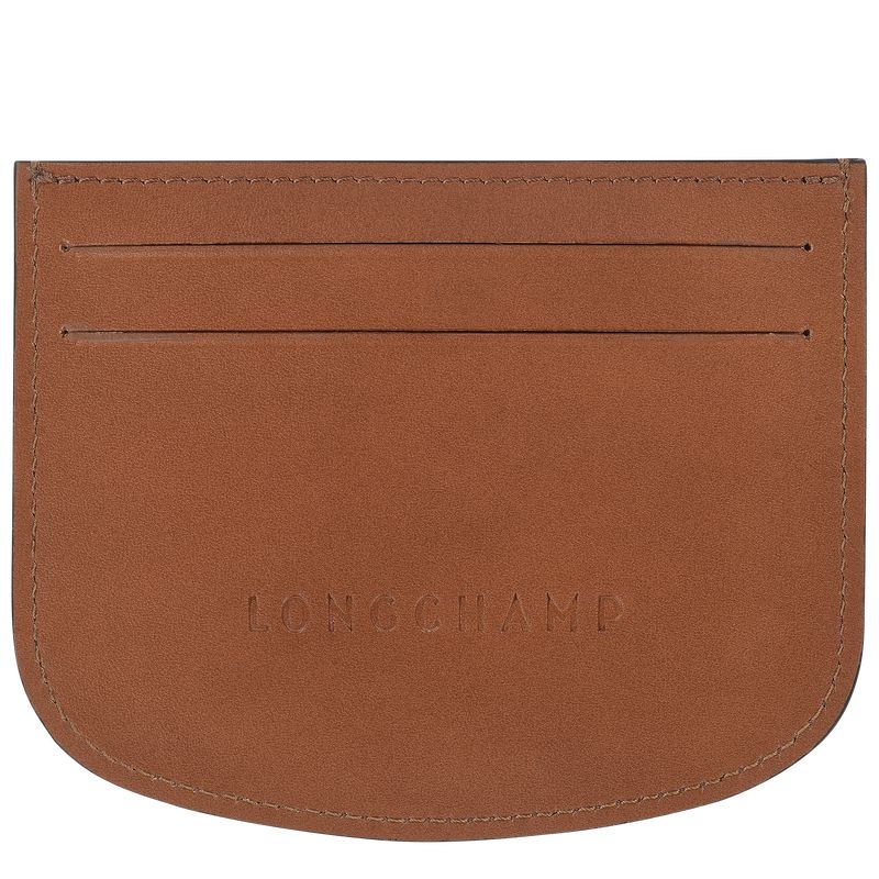 Women Longchamp Épure Card Holder Brown | Ireland-012OHFBZY