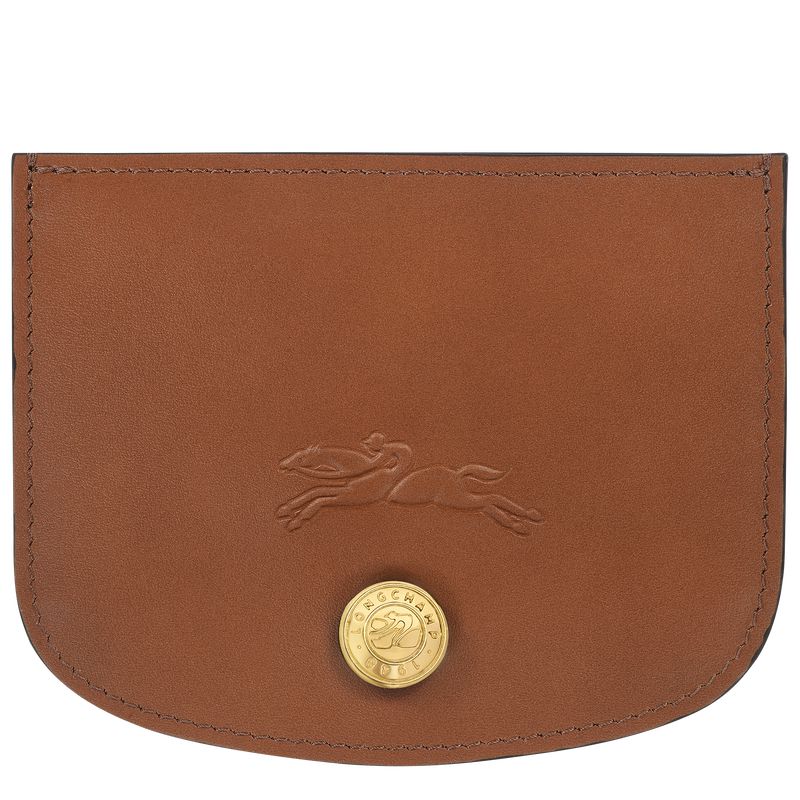 Women Longchamp Épure Card Holder Brown | Ireland-012OHFBZY