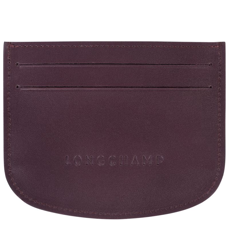 Women Longchamp Épure Card Holder Dark Purple | Ireland-043UVWCBX