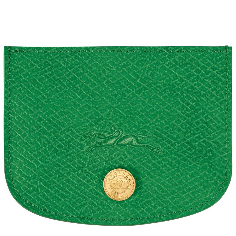 Women Longchamp Épure Card Holder Green | Ireland-718FKADIP
