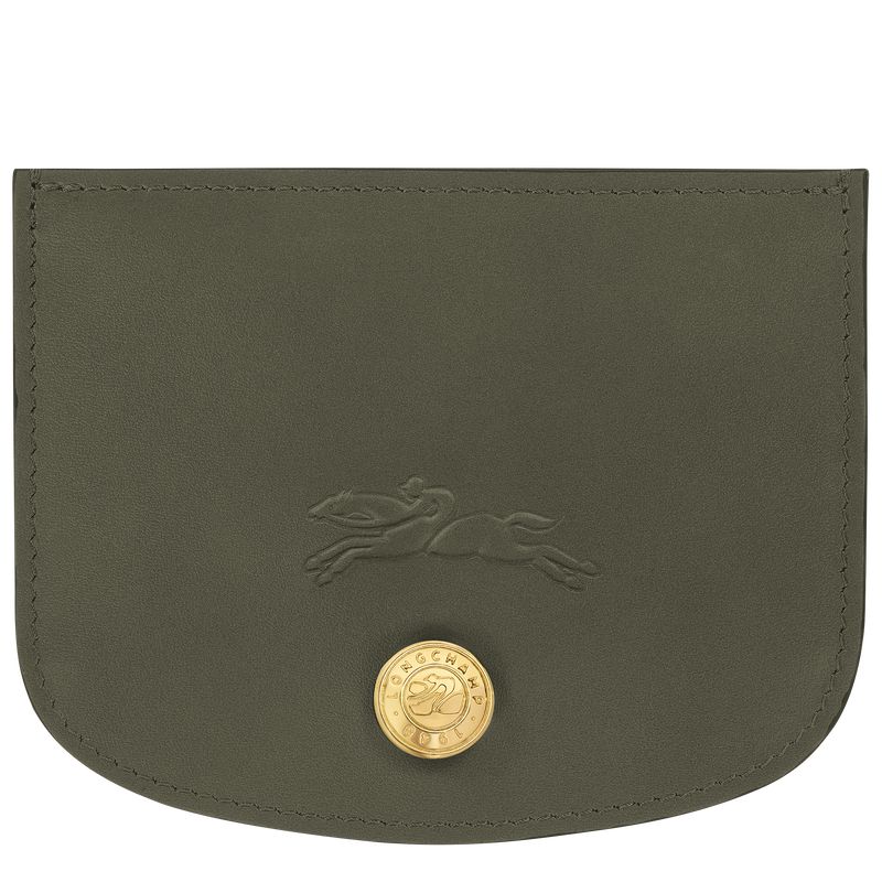 Women Longchamp Épure Card Holder Khaki | Ireland-503ODVFSJ