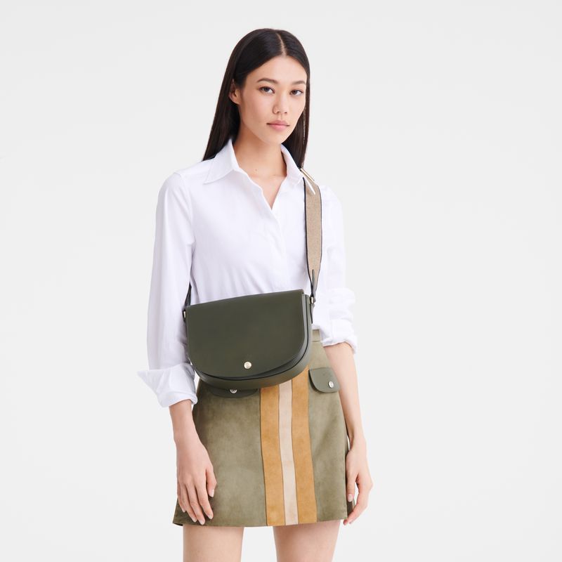 Women Longchamp Épure M Crossbody Bag Khaki | Ireland-612JZUITK