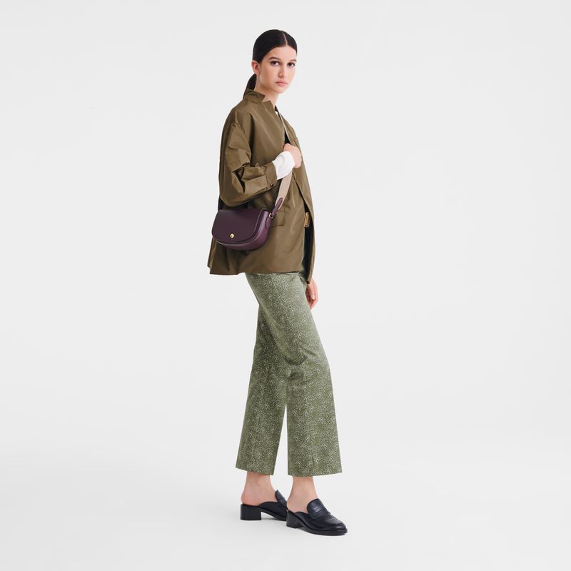 Women Longchamp Épure S Crossbody Bag Dark Purple | Ireland-031ILXOHZ