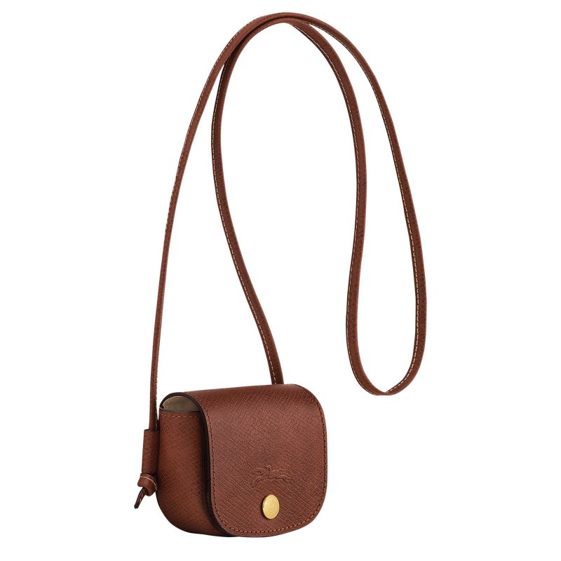 Women Longchamp Épure With Leather Lace Coin Purse Brown | Ireland-750BZVJNE