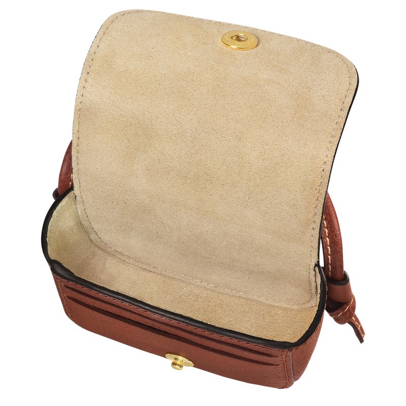 Women Longchamp Épure With Leather Lace Coin Purse Brown | Ireland-750BZVJNE