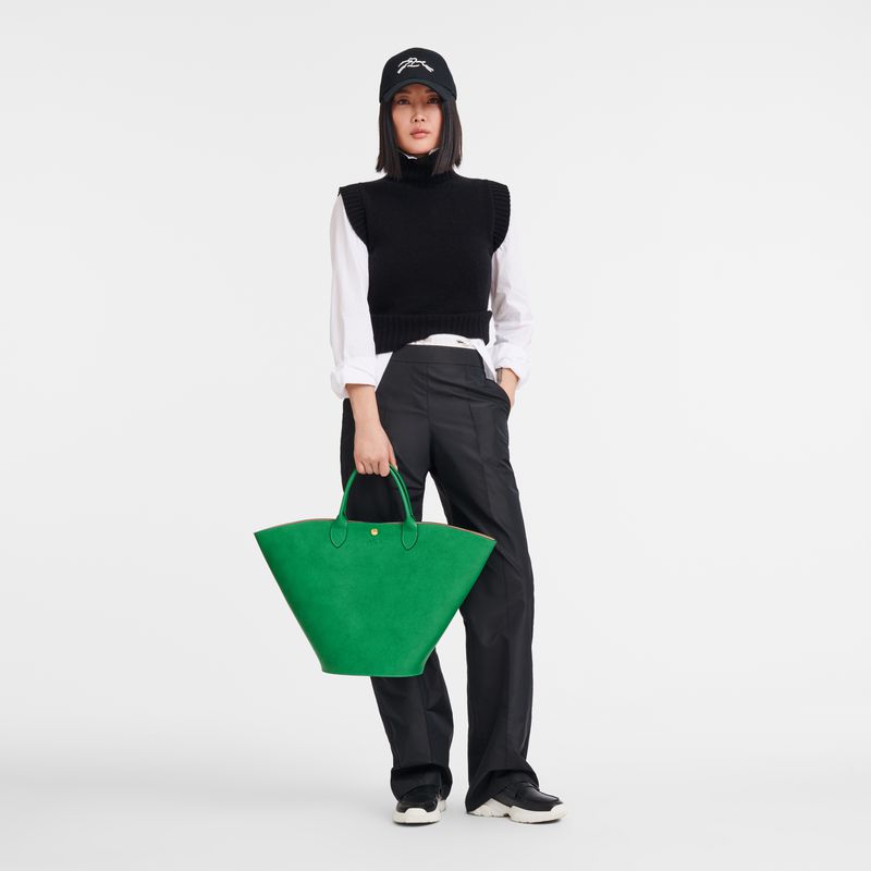 Women Longchamp Épure Xl Tote Bag Green | Ireland-728DPKNTW