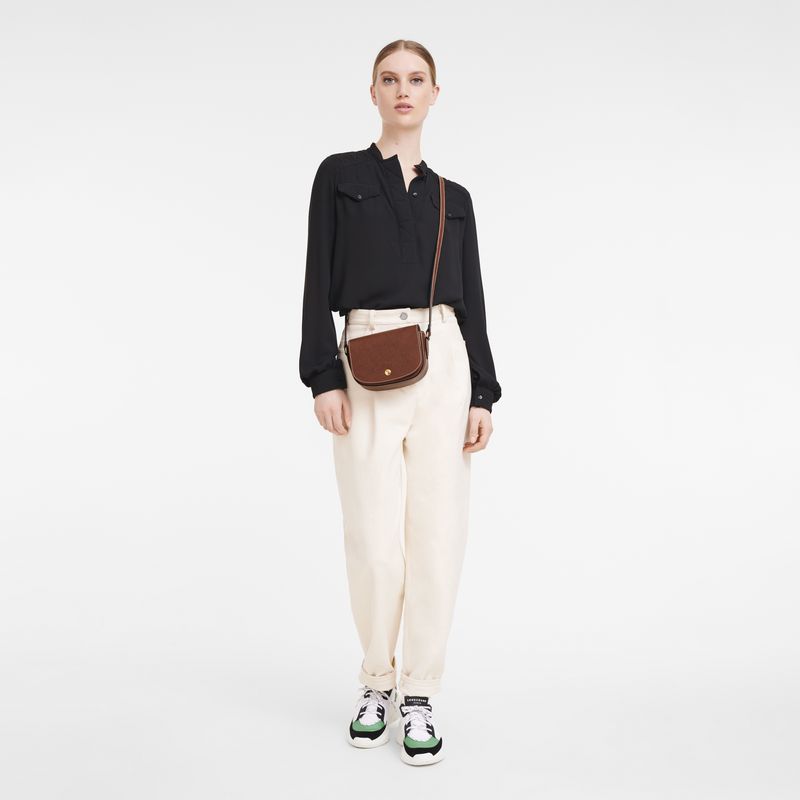 Women Longchamp Épure Xs Crossbody Bag Brown | Ireland-065WROMQN