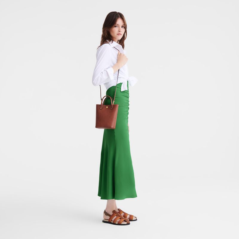 Women Longchamp Épure Xs Tote Bag Brown | Ireland-420ZMJOUQ