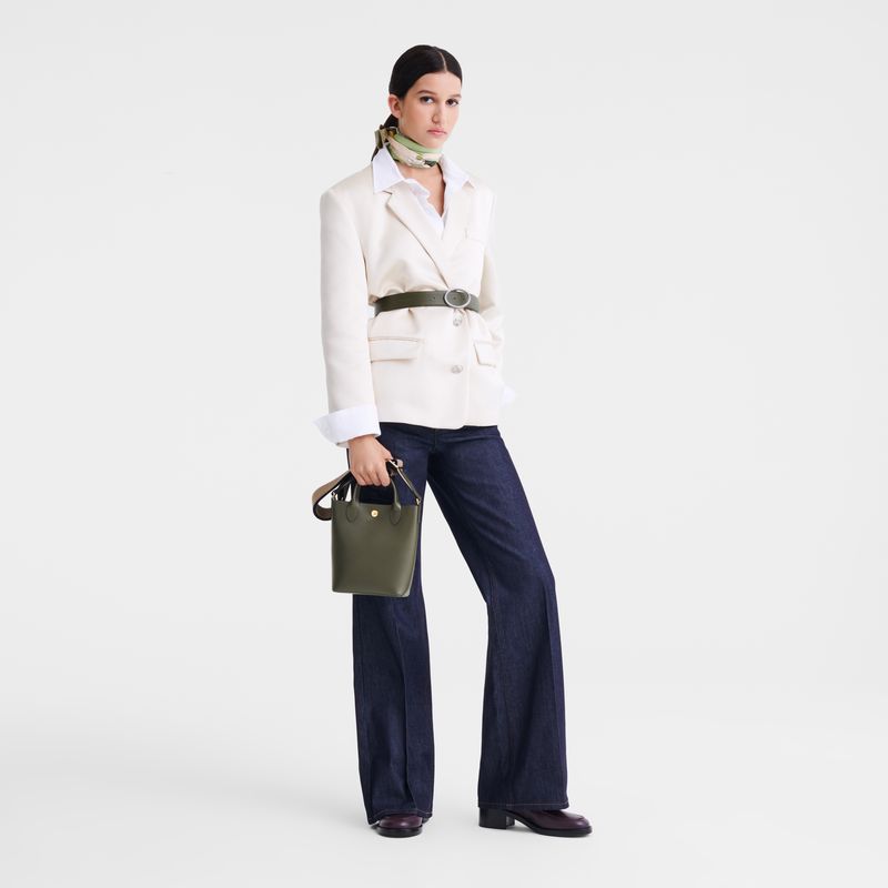 Women Longchamp Épure Xs Tote Bag Khaki | Ireland-268XAEDUR